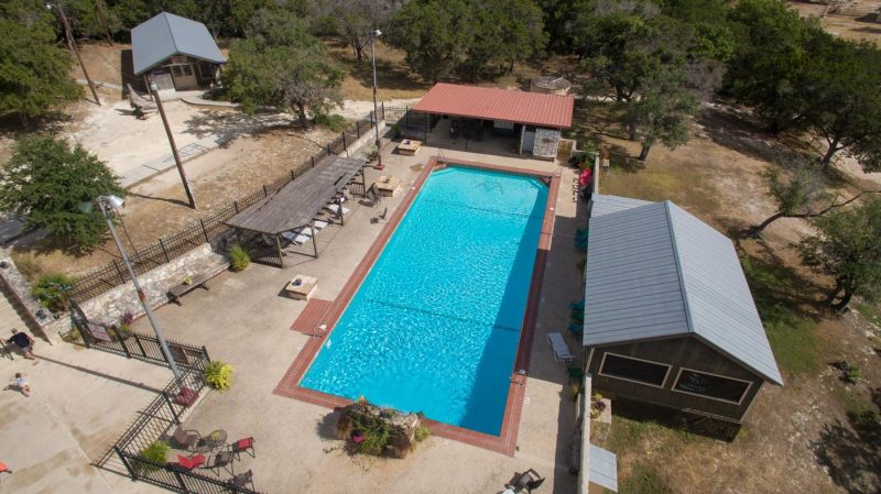 aerial view of pool