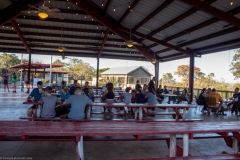 Guests in outdoor dining area