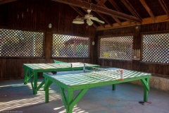 Ping Pong table room at sunset
